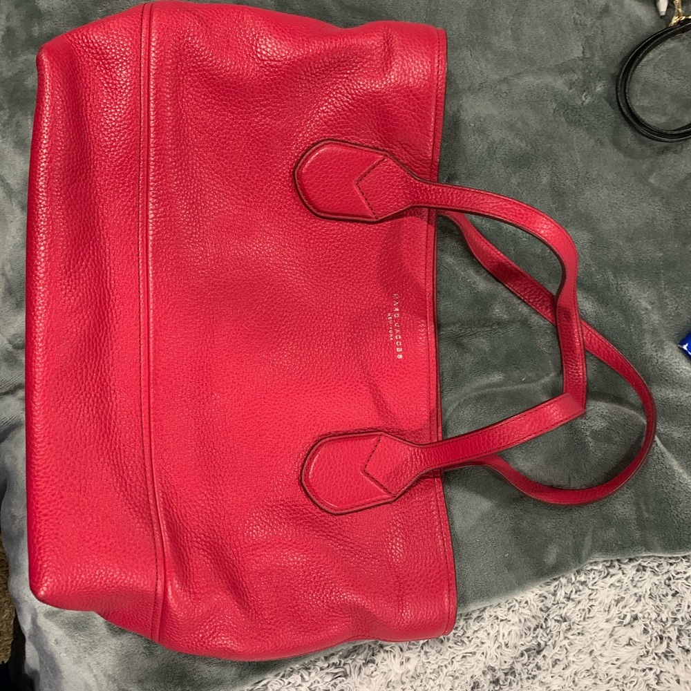 Marc Jacobs red leather tote